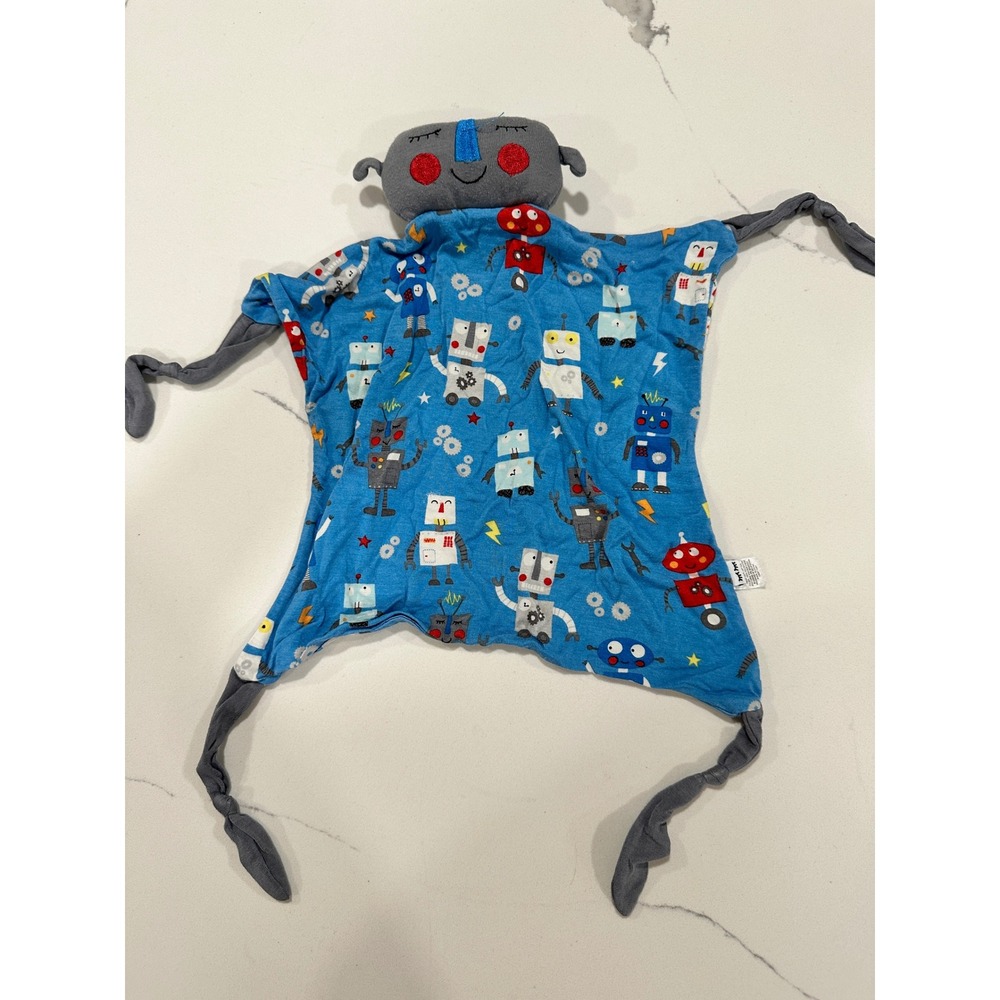 Little Sleepies Blue Robot Lovey Security Blanket Bamboo Viscose Plush Toy Lovie
